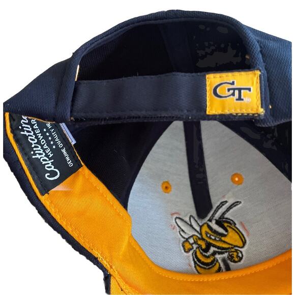 Georgia Tech SnapBack Hat -NEW WITHOUT TAGS -Captivating Headwear - Navy Cap - Picture 6 of 7